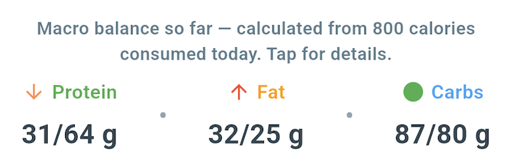 Macro balance screenshot